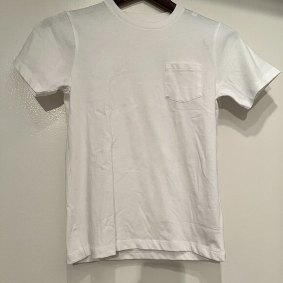 White Short-Sleeved Pocket T-Shirt / crewcut / size 10 / Front Pocket / NWT - Picture 4 of 9